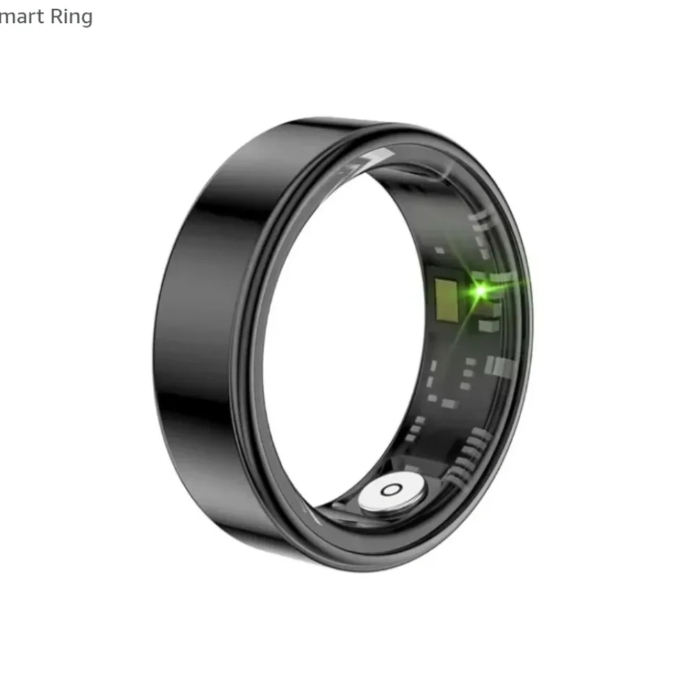 Smart Ring in Black, Size 8